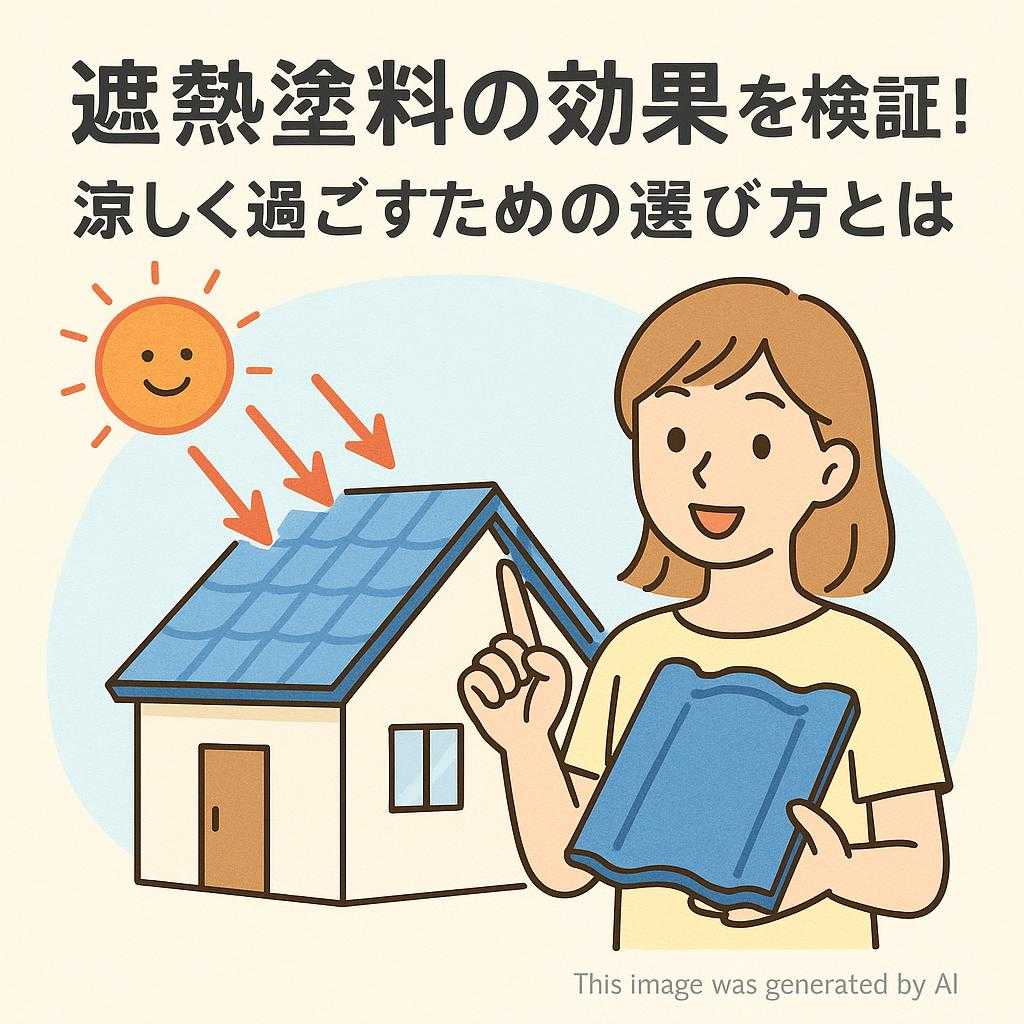 遮熱塗料の効果を検証！涼しく過ごすための選び方とは