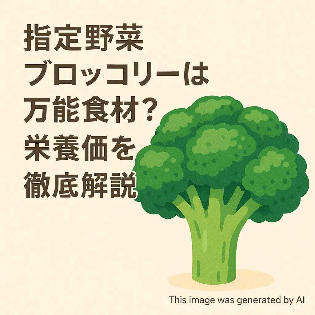 指定野菜ブロッコリーは万能食材？栄養価を徹底解説