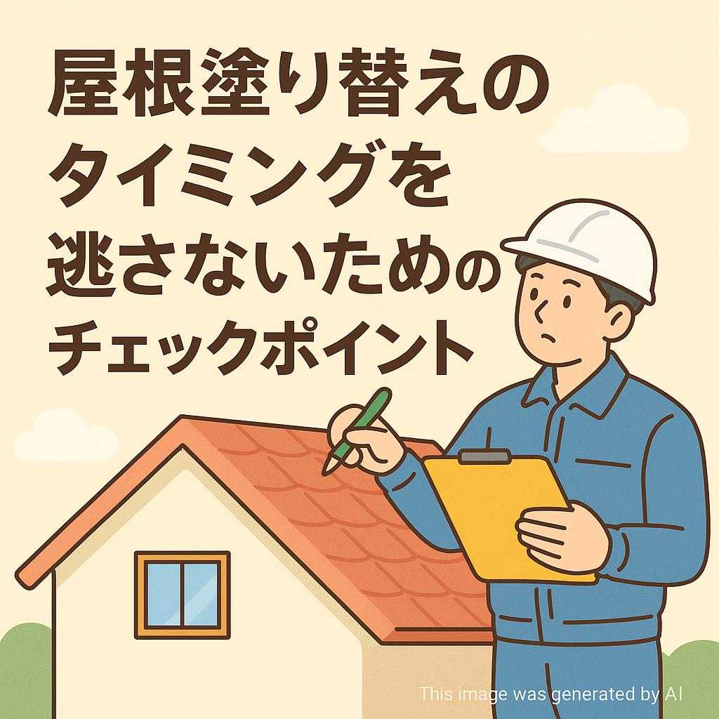 屋根塗り替えのタイミングを逃さないためのチェックポイント