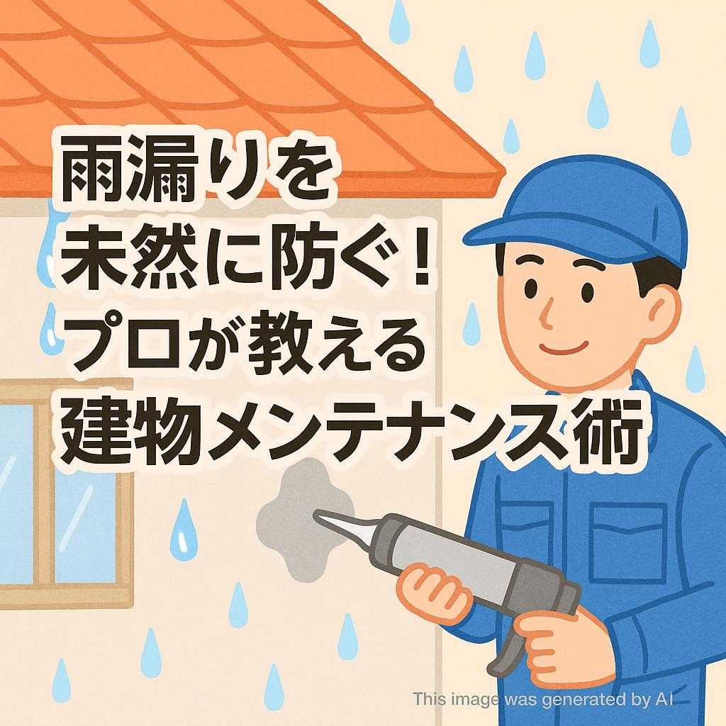 雨漏りを未然に防ぐ！プロが教える建物メンテナンス術