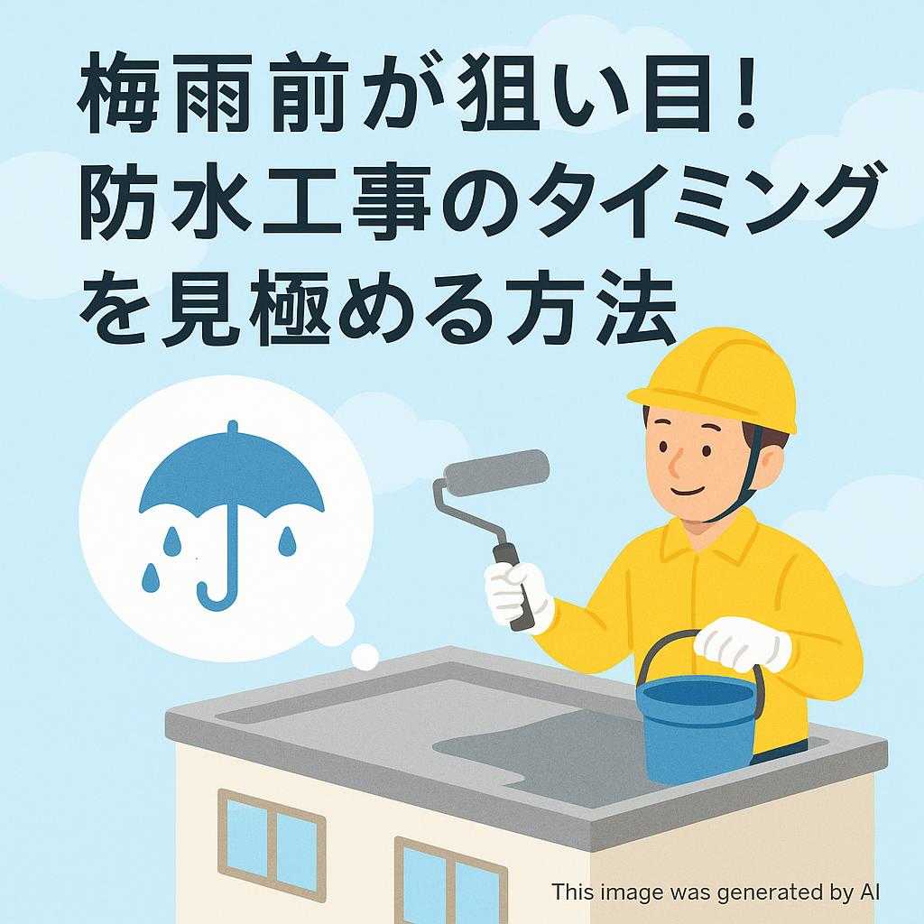 梅雨前が狙い目！防水工事のタイミングを見極める方法
