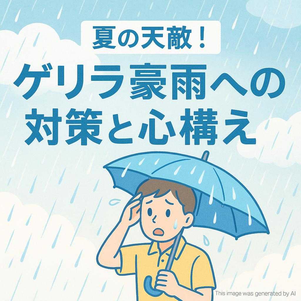 夏の天敵！ゲリラ豪雨への対策と心構え