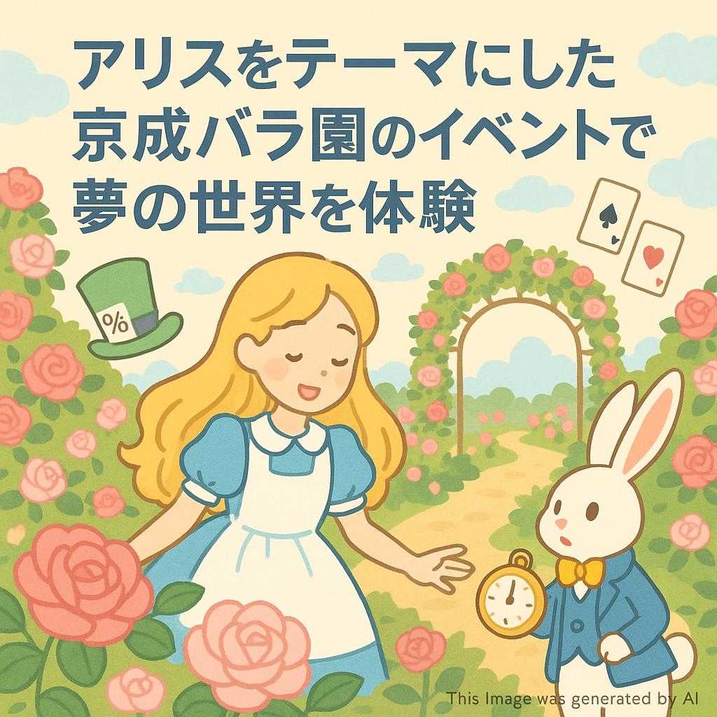 アリスをテーマにした京成バラ園のイベントで夢の世界を体験