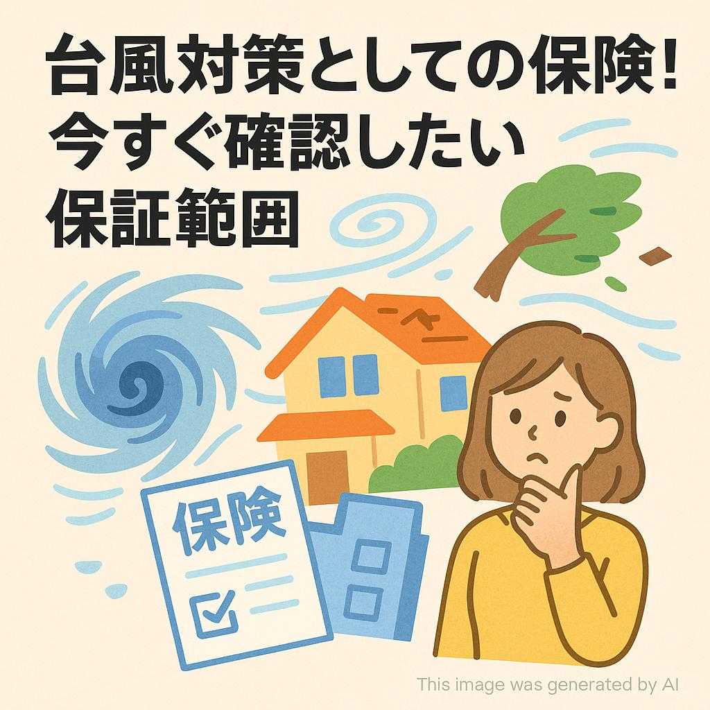 台風対策としての保険!今すぐ確認したい保証範囲
