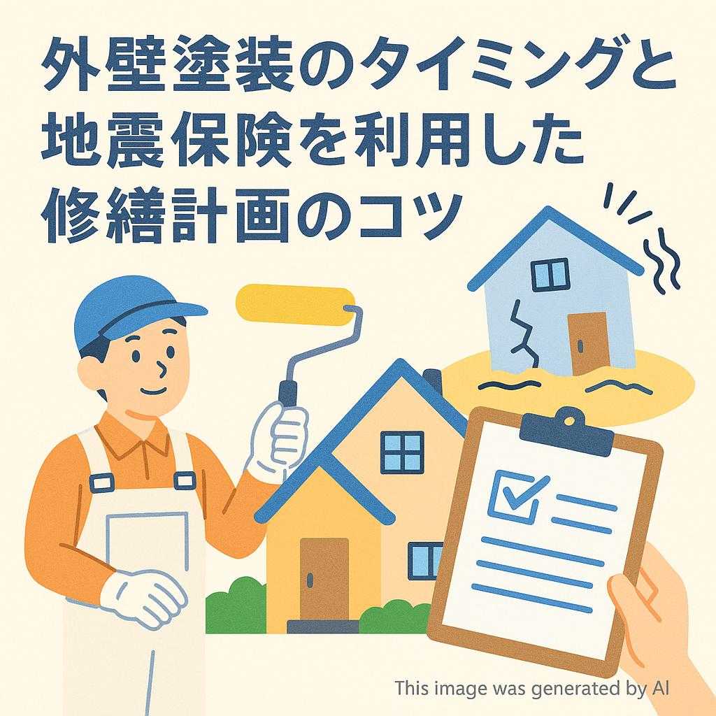 外壁塗装のタイミングと地震保険を利用した修繕計画のコツ