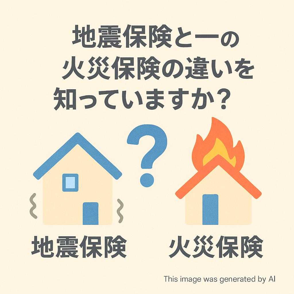 地震保険と一般の火災保険の違いを知っていますか?