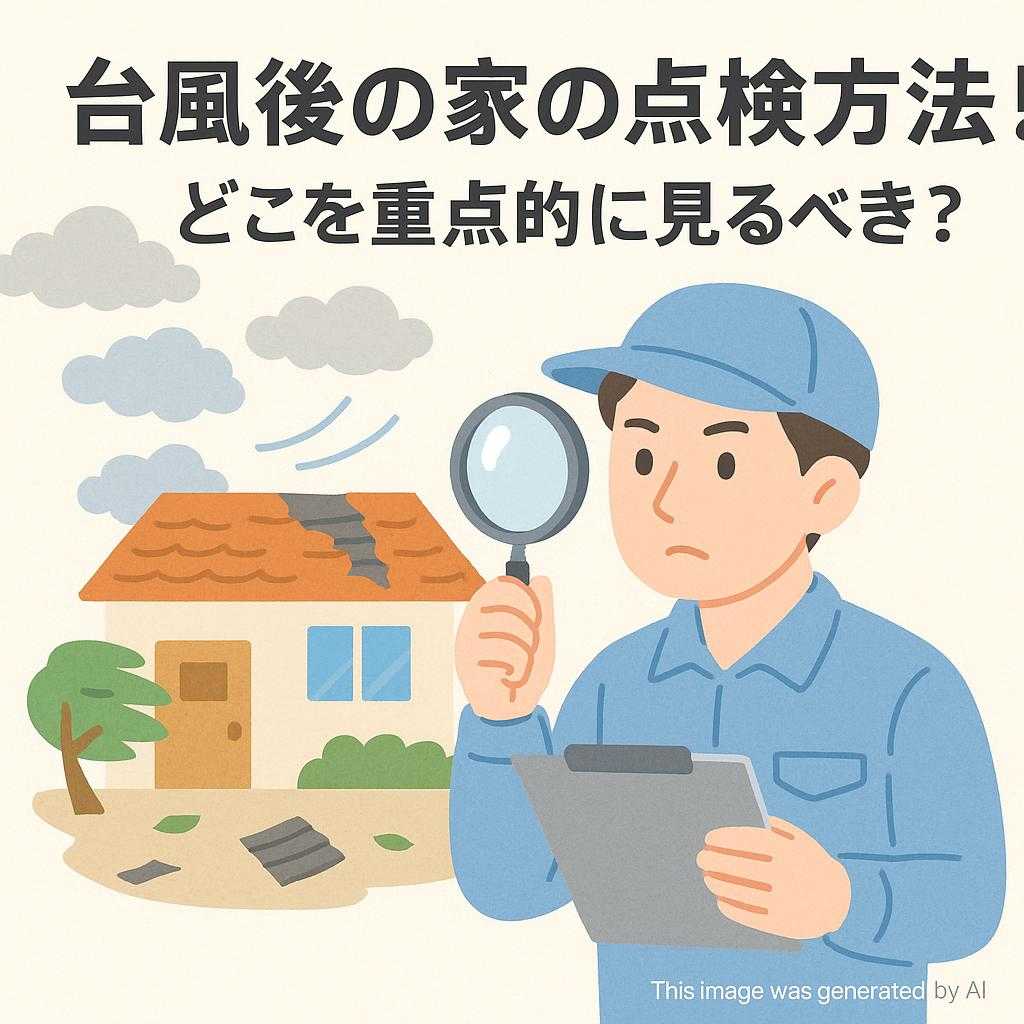 台風後の家の点検方法！どこを重点的に見るべき？