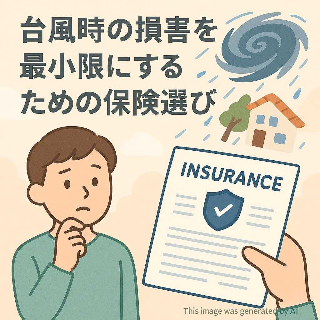 台風時の損害を最小限にするための保険選び