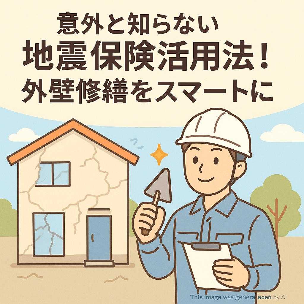 意外と知らない地震保険活用法!外壁修繕をスマートに