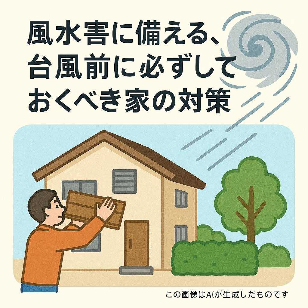 風水害に備える、台風前に必ずしておくべき家の対策