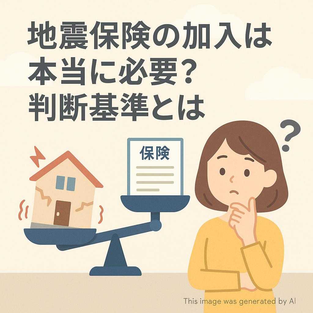 地震保険の加入は本当に必要?判断基準とは