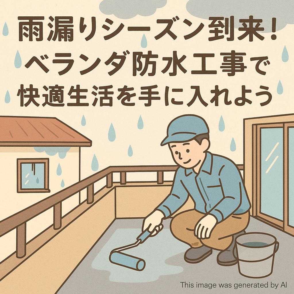 雨漏りシーズン到来!ベランダ防水工事で快適生活を手に入れよう